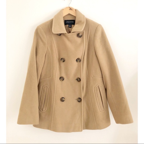 London Fog Jackets & Blazers - London Fog Camel Colored Women's Pea Coat